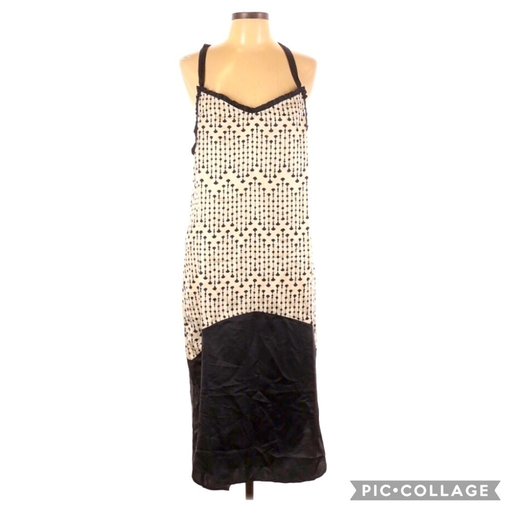 Raven + Lily Silk Crisscross Strap Slip Dress